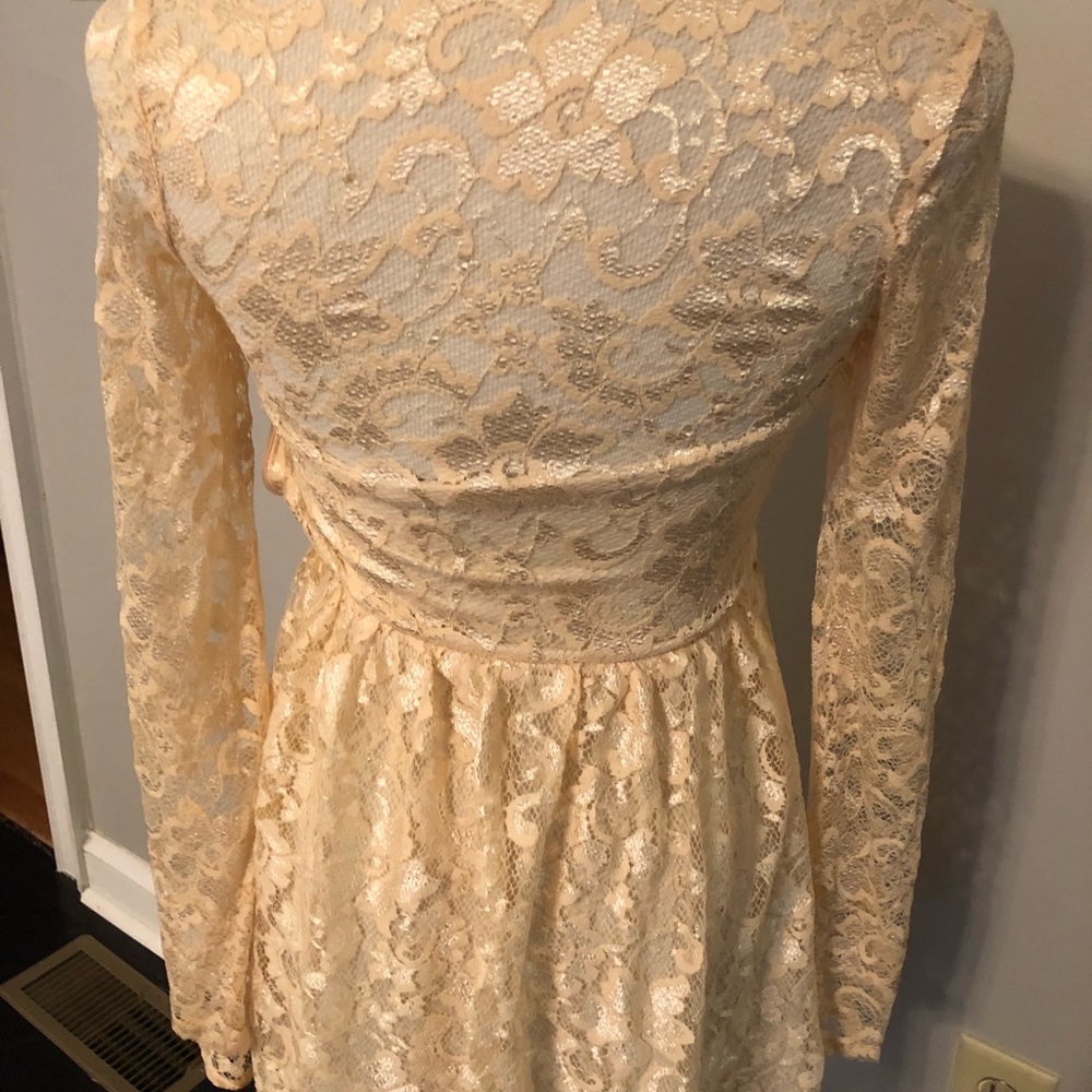 ASOS CREAM LACE DRESS - Picture 5 of 5